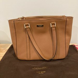 Kate Spade Medium Brown Triple Compartment Shoulder/Tote Bag
